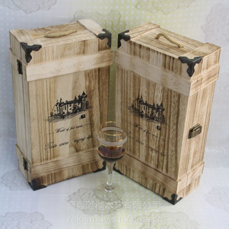 【供應曹縣紅酒盒 紅酒包裝盒 雙支桐木木盒 酒水飲料包裝 禮品盒 首飾盒 珠寶盒木質產品圖片】供應曹縣紅酒盒 紅酒包裝盒 雙支桐木木盒 酒水飲料包裝 禮品盒 首飾盒 珠寶盒木質產品