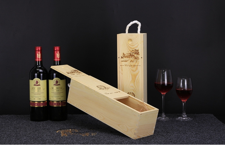 紅酒木盒 單瓶裝松木禮盒的精致之選
