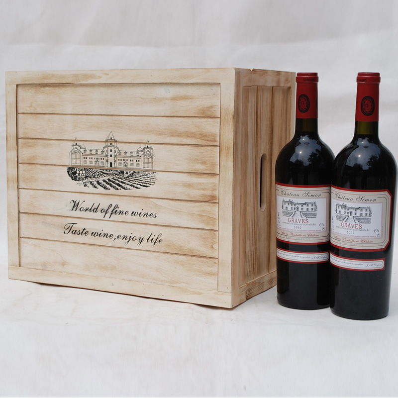 紅酒木盒 六支裝實木翻蓋烤色禮盒，精選包裝的典雅之選